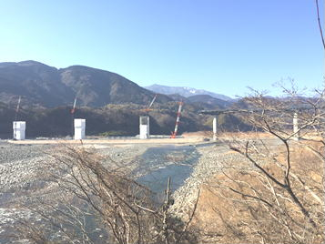 中部横断道　富士川　橋脚工事